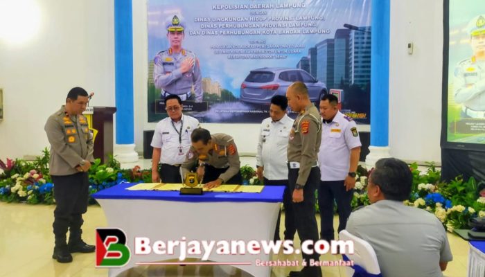 Ditlantas Polda Lampung Inisiasi MoU Uji Emisi, Dorong Udara Bersih dan Masyarakat Sehat