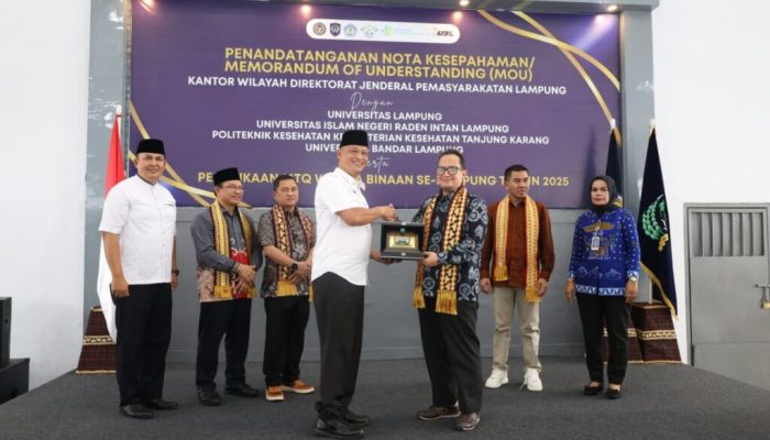 Unila dan Lapas Lampung Teken MoU Sinergi Pendidikan dan Pembinaan Warga Binaan Pemasyarakatan 2025