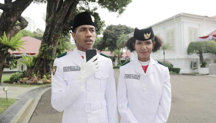 Dua Pelajar Papua Bangga Jadi Paskibraka Nasional di HUT ke-80 RI Bersama Presiden Prabowo