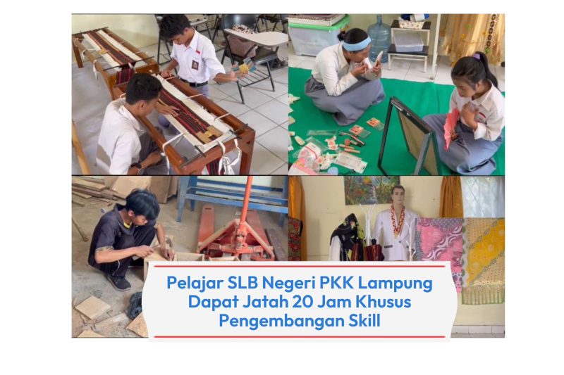 Para pelajar SLBN PKK Lampung pembelajaran keterampilan sebagai bekal praktik kerja kedepan
