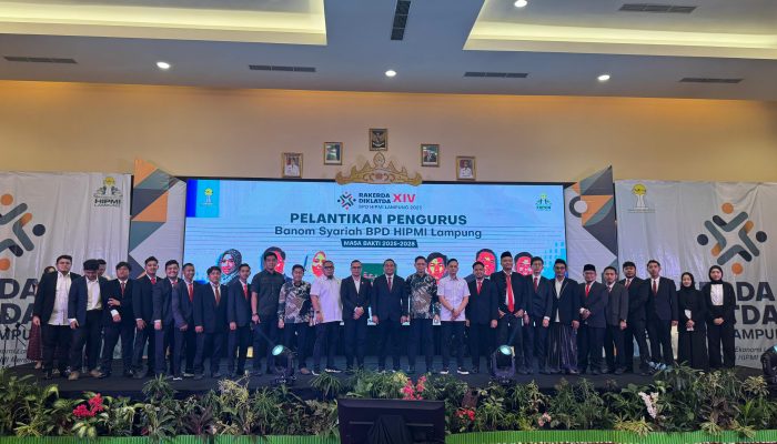 Pengurus HIPMI Syariah Lampung Dilantik, Targetkan Ribuan Pengusaha Muda Halal