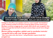 Azia Riza Kocak Belajar Bikin Sambal Seruit Lampung, dari Gombalan sampai Tawa di Dapur