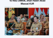 Lampung Kecipratan Rp919 Miliar Buat 15 Ribu UMKM, Jihan Hadiri Akad Massal KUR