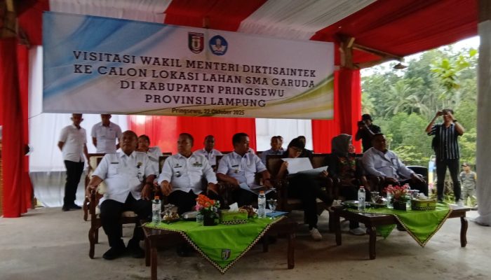 Wamen Stella Christie Tinjau 2 Lokasi Pembangunan SMA Unggul Garuda di Lampung Pringsewu dan Kalianda