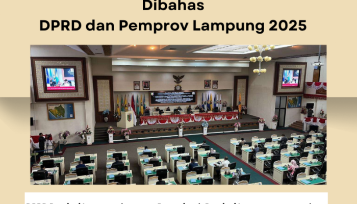 Mau Tahu 9 Raperda yang Sedang Dibahas DPRD dan Pemprov Lampung 2025 Apa Aja?