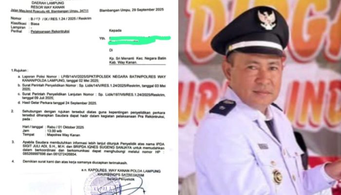 Kepala Kampung Sri Menanti Way Kanan Hadiri Rekonstruksi Percobaan Pembunuhan Anak, Orangtua Minta Polisi Tetapkan Tersangka