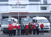 PMI Lampung Kirim 400 Kantong Darah & Armada Air, Batin Wulan Lepas Misi Kemanusiaan ke Sumatera