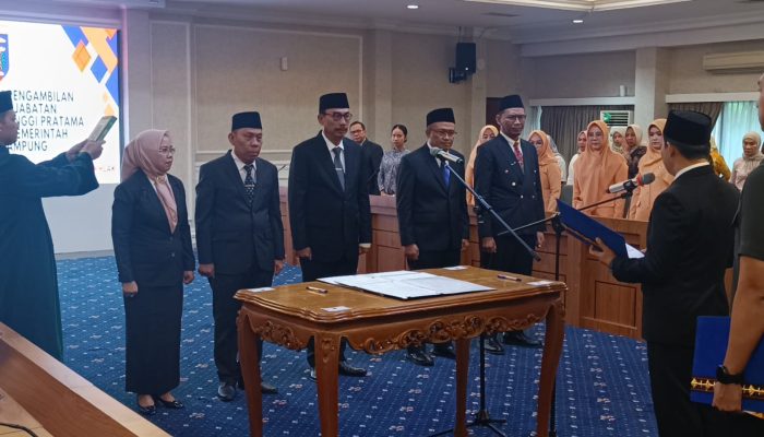 Mesin Birokrasi Lampung Dirombak Lima Pejabat Eselon II Pemprov Lampung Dilantik