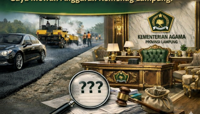 Gaya Mewah Kemenag Lampung, Meubelair dan Aspal Ratusan Juta, Proyek Perencanaan KUA Diduga ‘Salin Tempel’