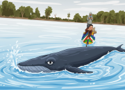 Paus Sepanjang 15 Meter Masuk Sungai Somor OKI, Warga Sempat Lakukan Evakuasi Mandiri