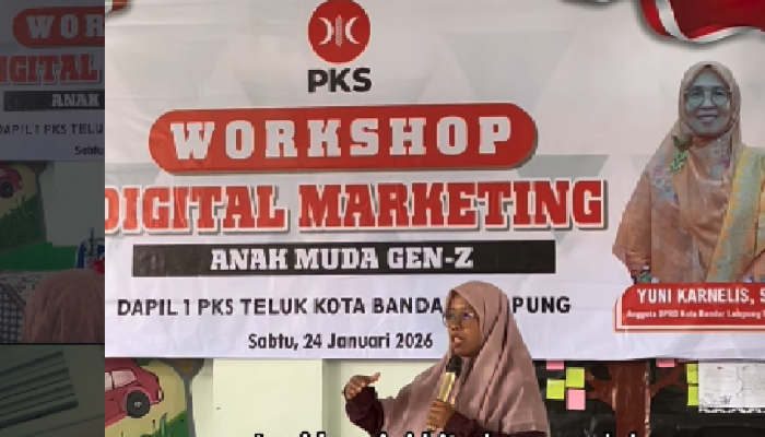 Yuni Karnelis Dorong Gen Z Melek Digital, Gelar Workshop Digital Marketing di Teluk Betung