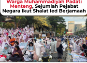 Lautan Jemaah Putihkan Menteng! Shalat Idulfitri Muhammadiyah Meluber ke Jalan, Pejabat Negara Ikut Antre Saf