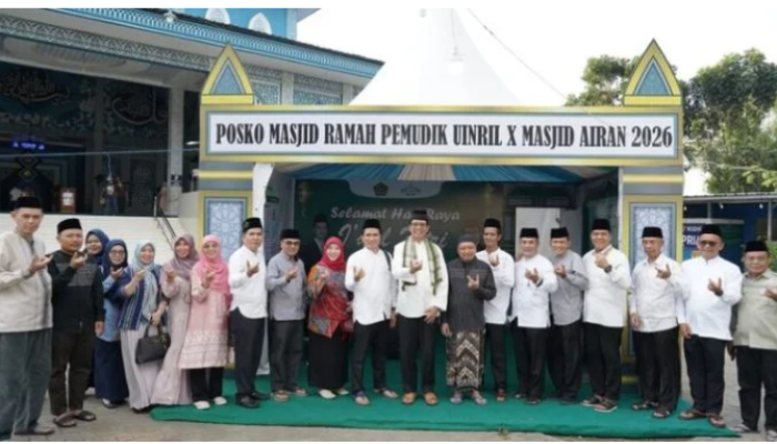 Bukan Sekadar Rest Area, Rektor UIN RIL Resmikan Posko Mudik di Masjid Raya Airan: Ada Cek Kesehatan & Takjil Gratis!
