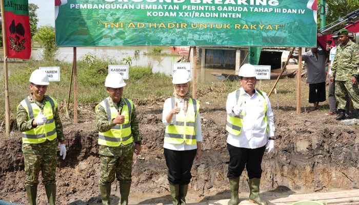 Sinergi Ciamik Pemprov & TNI, Jembatan Perintis Garuda Lampung Timur Mulai Dibangun, Akses Ekonomi Bakal Bergerak