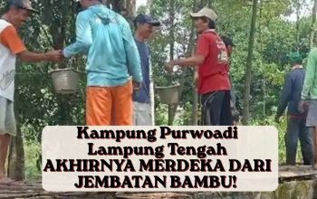 Kampung Purwoadi, Lampung Tengah Akhirnya Merdeka dari Jembatan Bambu! Jembatan Garuda Segera Rampung