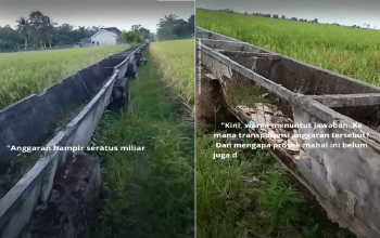 Anggaran Rp97,8 Miliar Terbuang? Proyek Irigasi Gantung Mesuji Sudah Berlubang dan Berkarat
