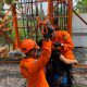 Dramatis, Tim SAR Gabungan Berhasil Evakuasi Pria yang Panjat Tower di Way Kandis Bandar Lampung