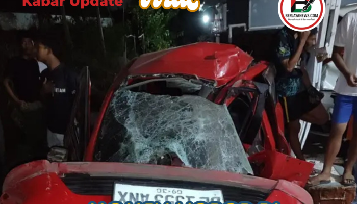 Mesin Mati di Perlintasan Tanpa Penjaga, Agya Dihantam KA Kuala Stabas di Natar Hingga Terpental 30 Meter