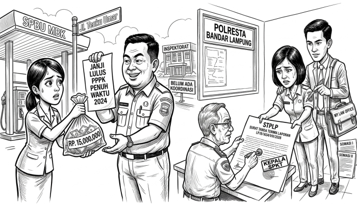Dugaan Penipuan PPPK di Bandar Lampung: Korban Laporkan Oknum ASN Dinas Pariwisata ke Polisi