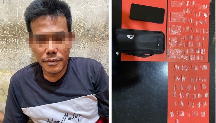 Sabu Dalam Tas Selempang! Pria 38 Tahun di Bandar Lampung Diciduk Polisi Bersama 68 Paket Siap Edar 
