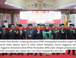 Target PAD Bandar Lampung Melonjak Rp311,6 Miliar, Tembus Rp1,44 Triliun di APBD-P 2026
