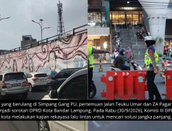 DPRD Bandar Lampung Desak Kajian Rekayasa Lalu Lintas, Macet Simpang Gang PU Tak Kunjung Terurai